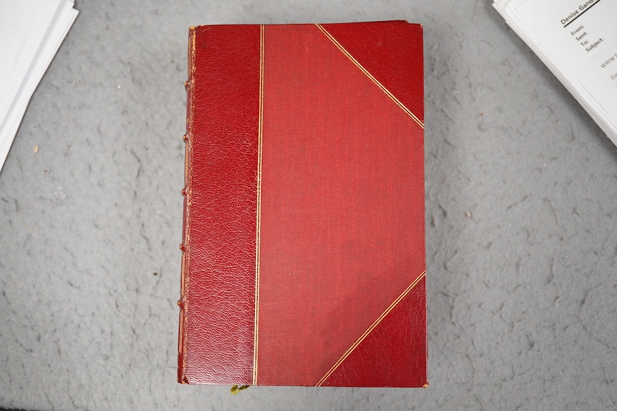 Hardy, Thomas - Tess of the D'Urbervilles a pure woman faithfully presented...in three volumes, London: James R. Osgood, McIlvaine and Co., 1891, 8vo, with half titles, contemporary red crushed half morocco, green silk b